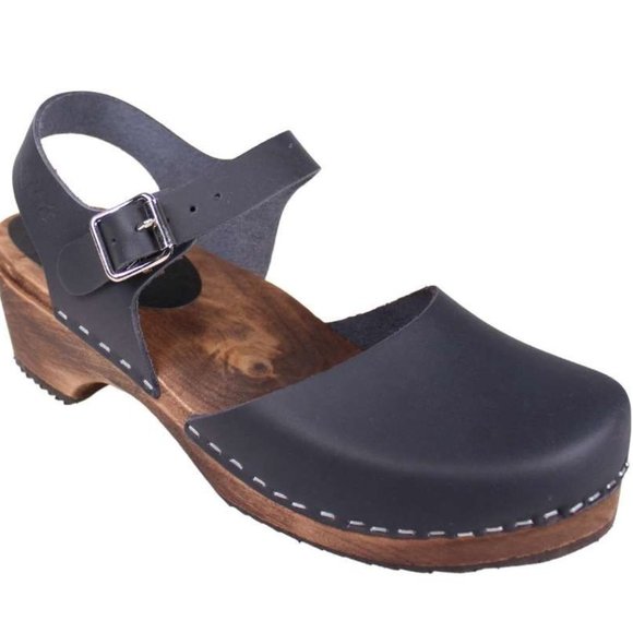 Lotta From Stockholm Shoes - Lotta from Stockholm clogs, size 38, navy blue